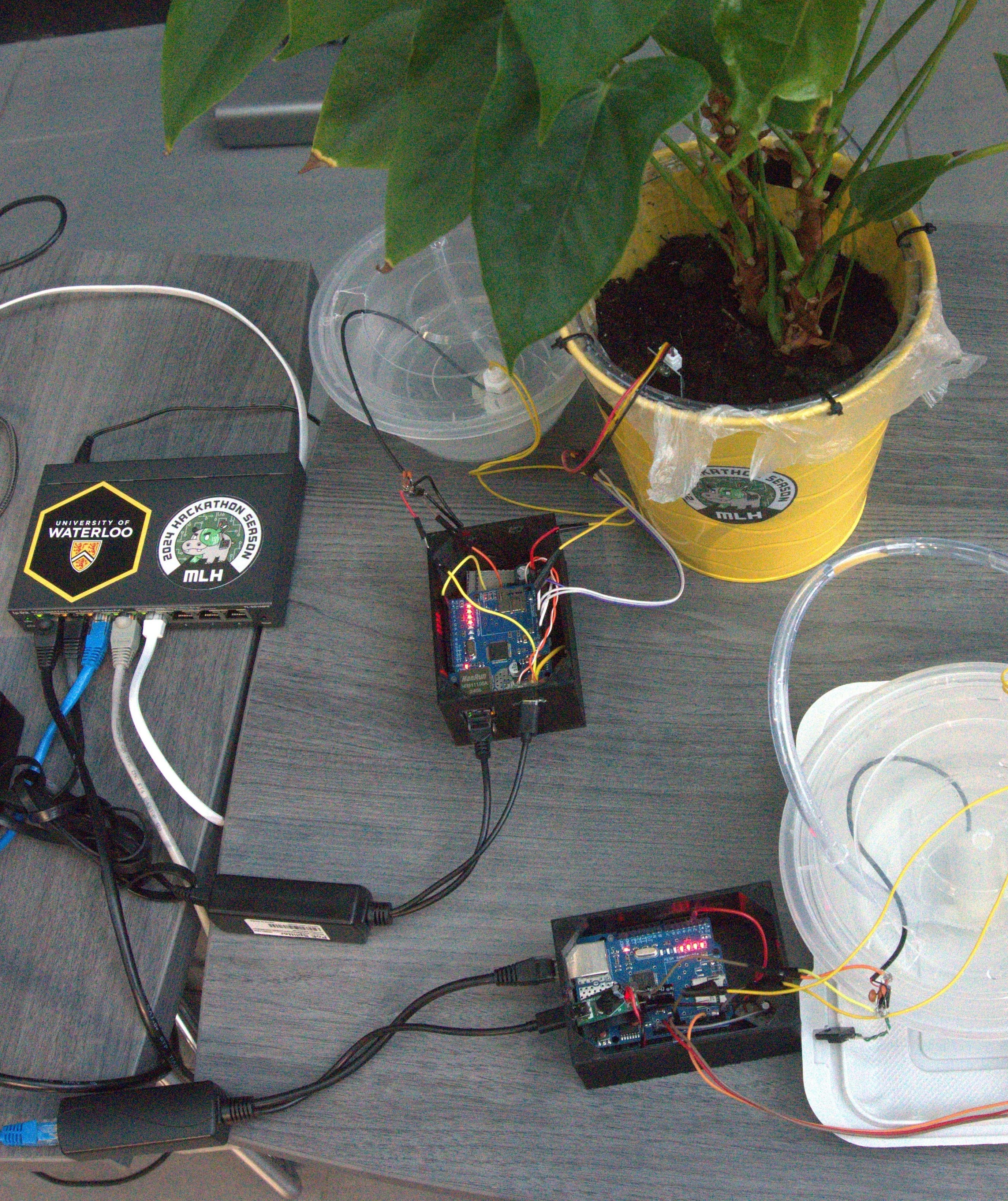 BioTron modular watering-system hardware.